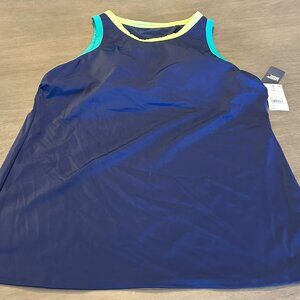 Lands' End Women's UPF 50 High Neck Tankini Top Size Large 14-16